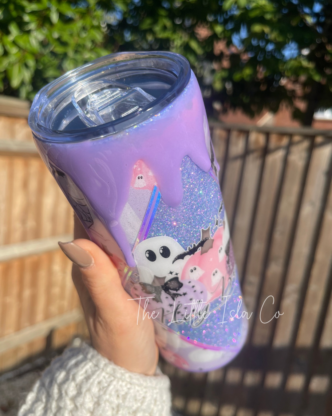 Hey Boo Glitter Tumbler