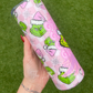 Green Character Pink Glitter Tumbler