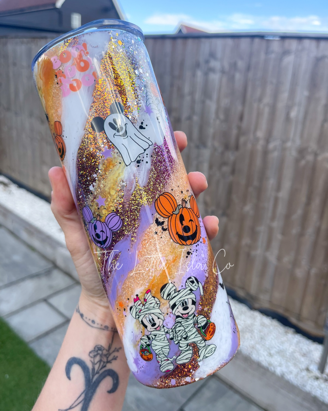 Mouse Halloween Glitter Tumbler