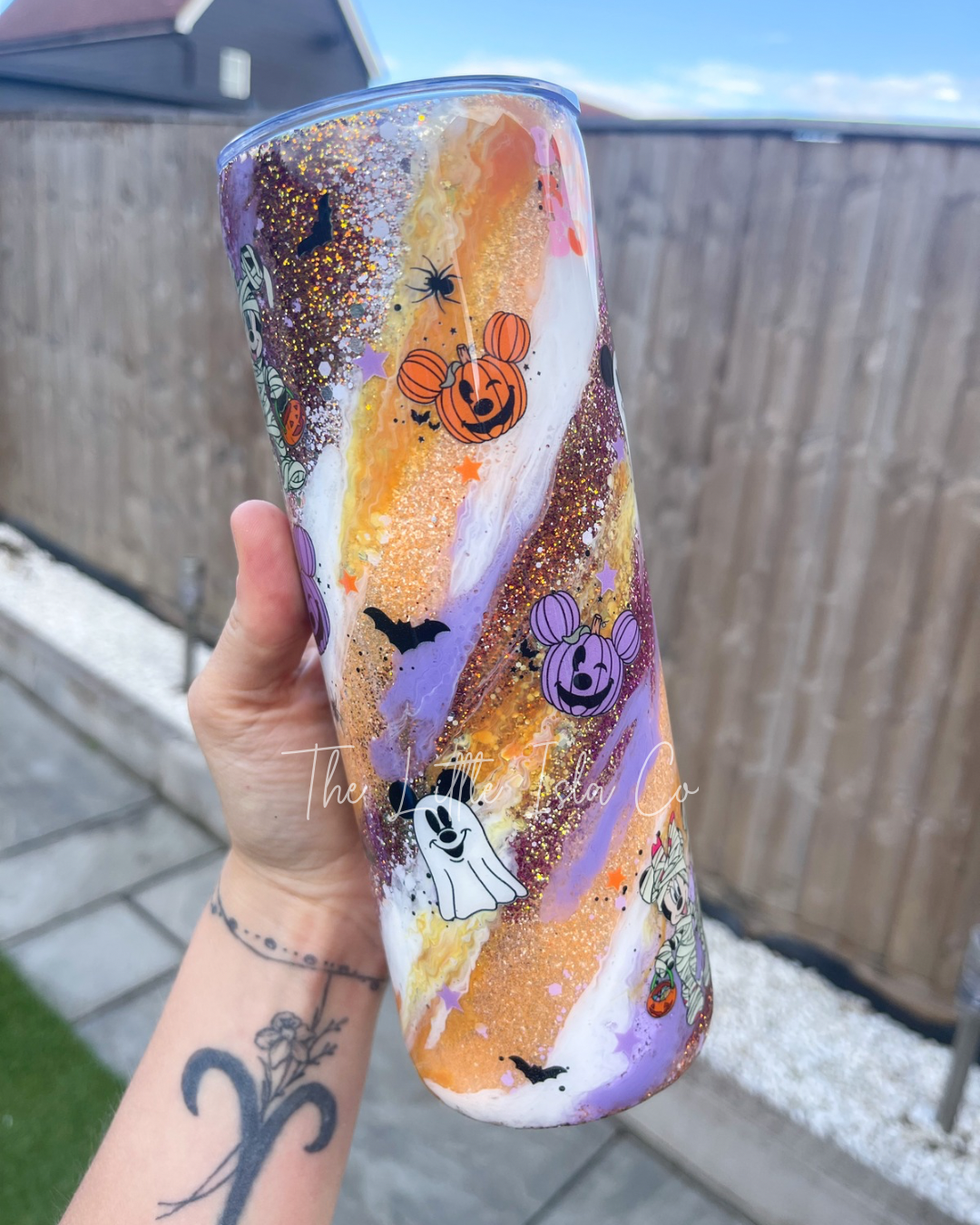 Mouse Halloween Glitter Tumbler