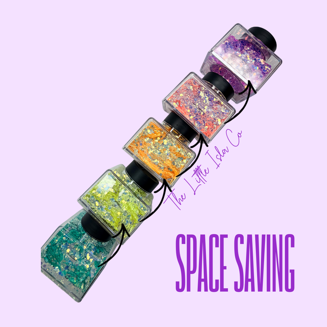 Empty Stackable Glitter Jars - 2oz (56g)