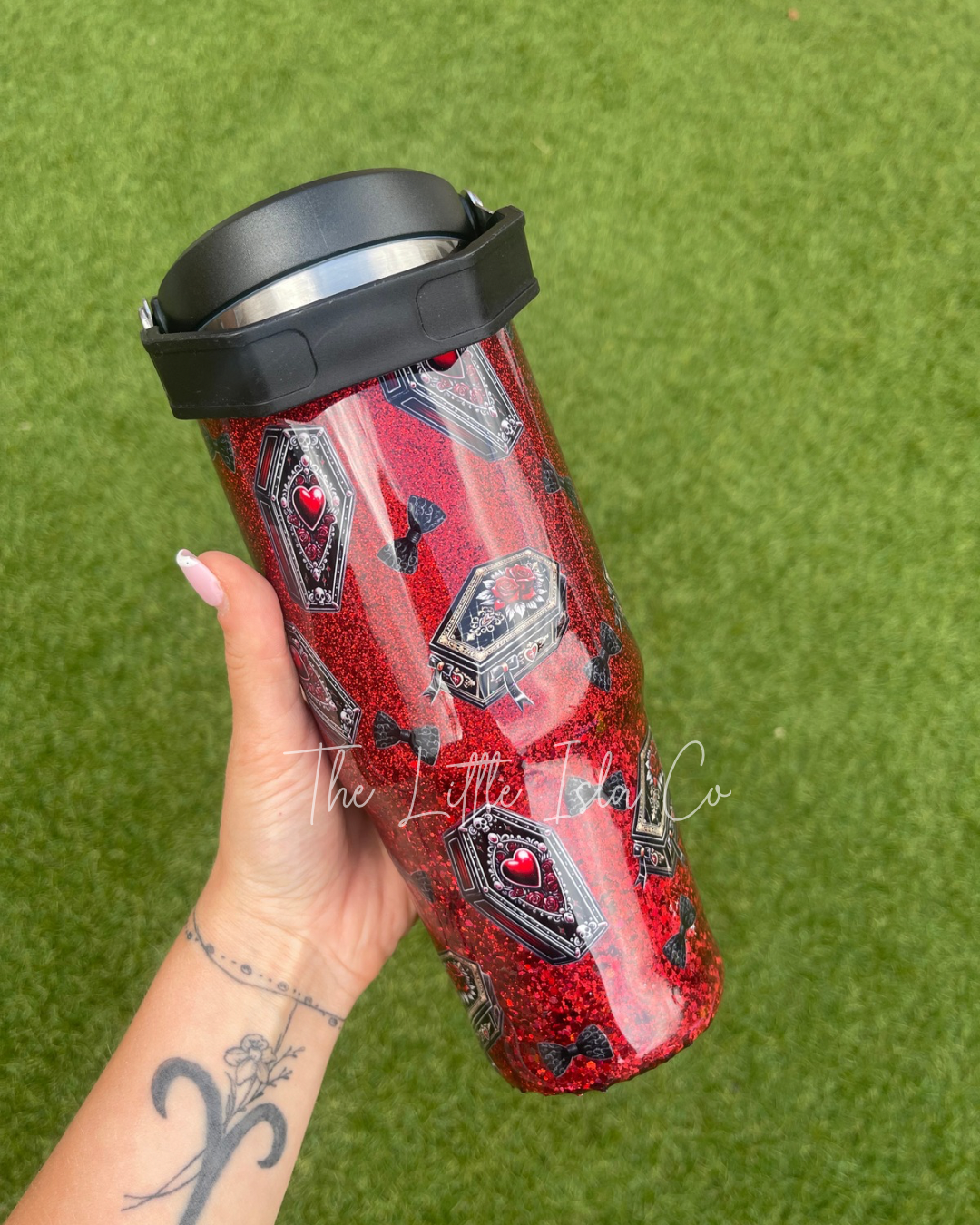 Sultry Coffins Glitter Tumbler - 30oz Dupe