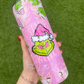 Green Character Pink Glitter Tumbler
