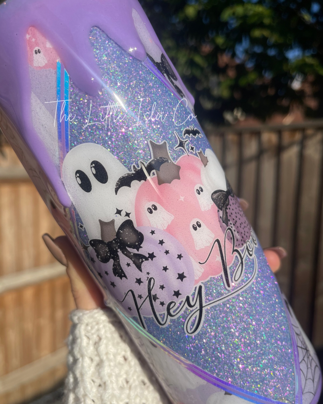 Hey Boo Glitter Tumbler