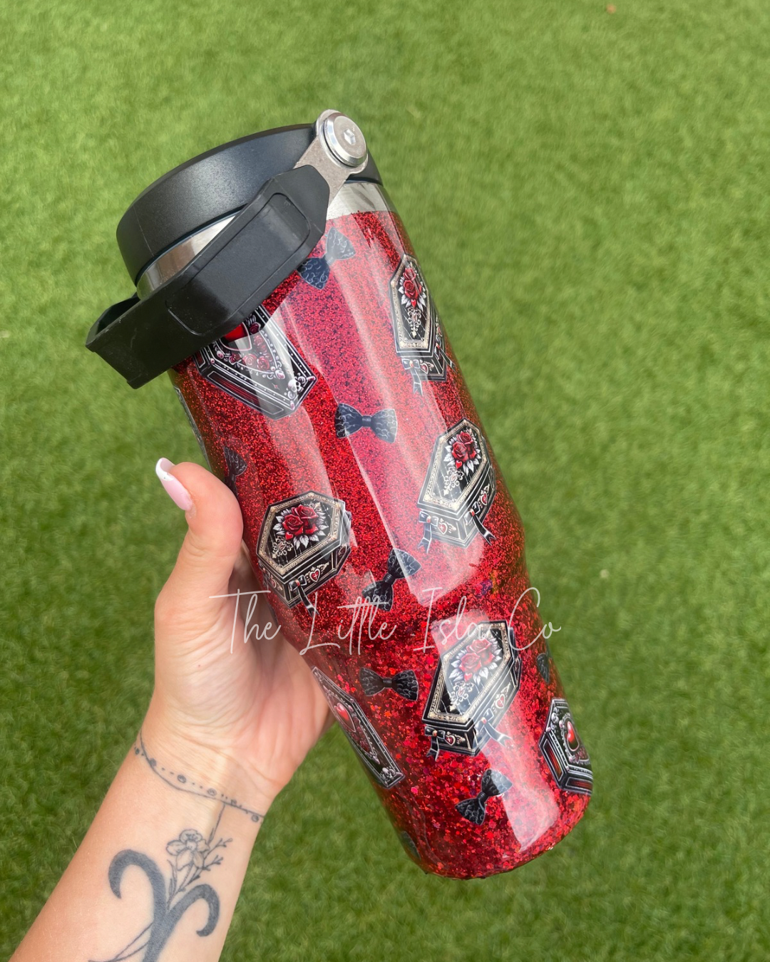 Sultry Coffins Glitter Tumbler - 30oz Dupe