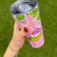 Green Character Pink Glitter Tumbler