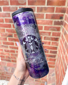 Siren Skull Glitter & Resin Swirl Tumbler - 20oz Stainless Steel FLIP STRAW