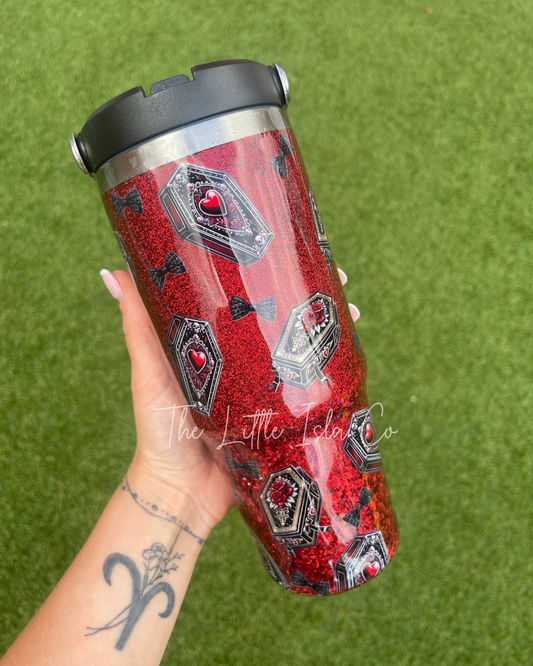 Sultry Coffins Glitter Tumbler - 30oz Dupe