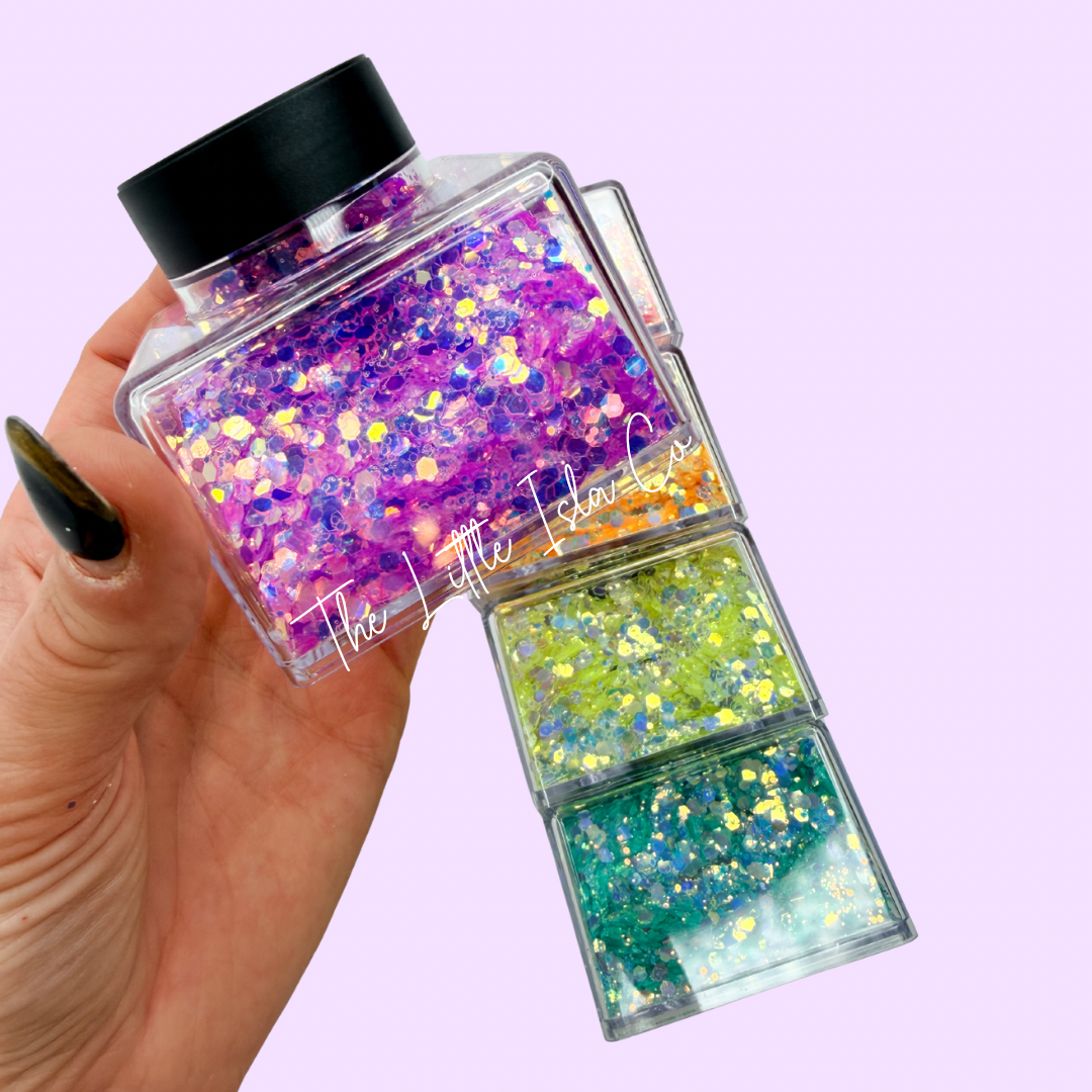 Empty Stackable Glitter Jars - 2oz (56g)