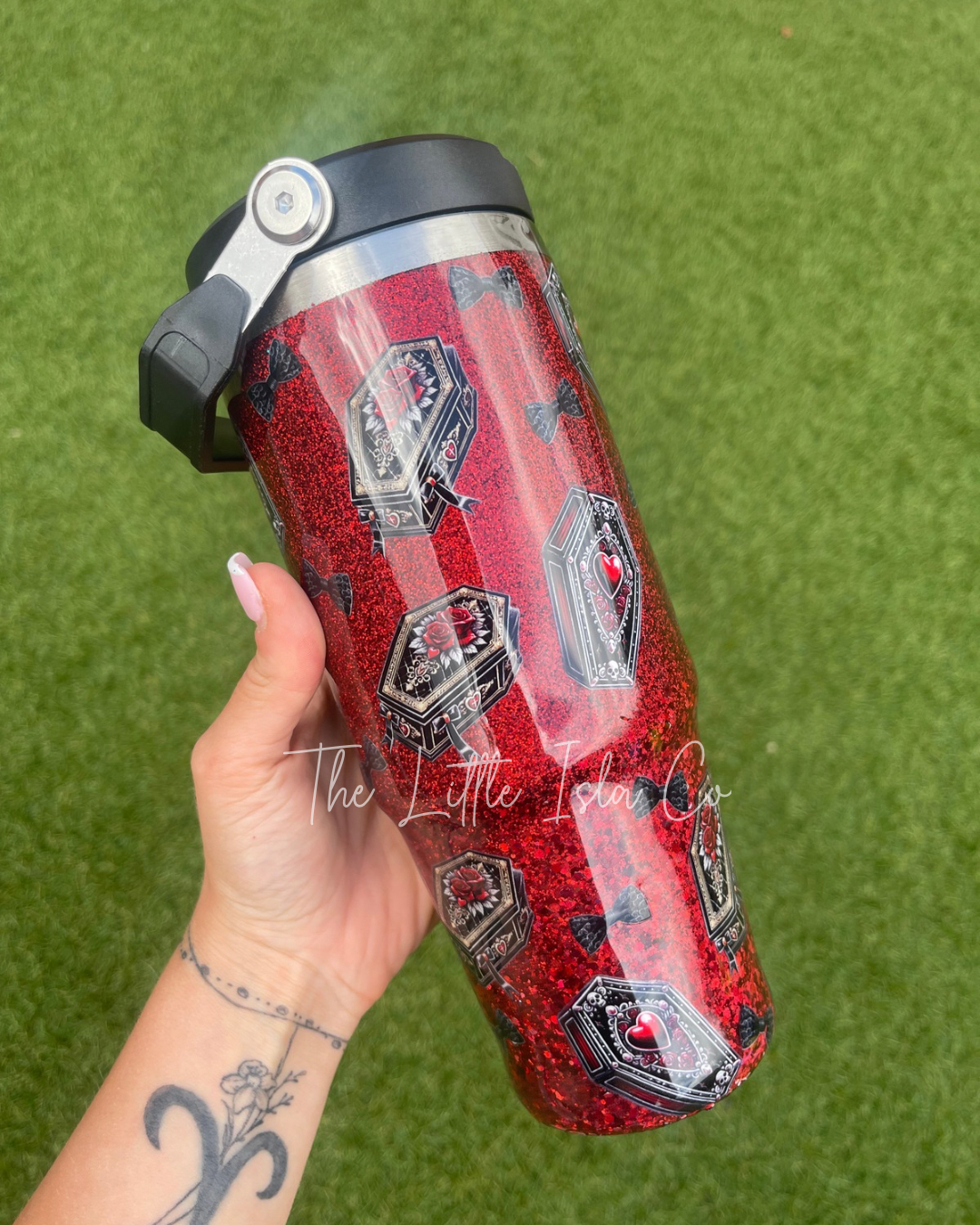 Sultry Coffins Glitter Tumbler - 30oz Dupe