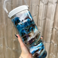Blue & Earthy Tones Flip Straw Tumbler - Apex Cure Pro Resin Swirl Tumbler
