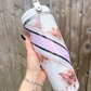 Mixed Media White Butterfly Flip Straw Glitter Tumbler