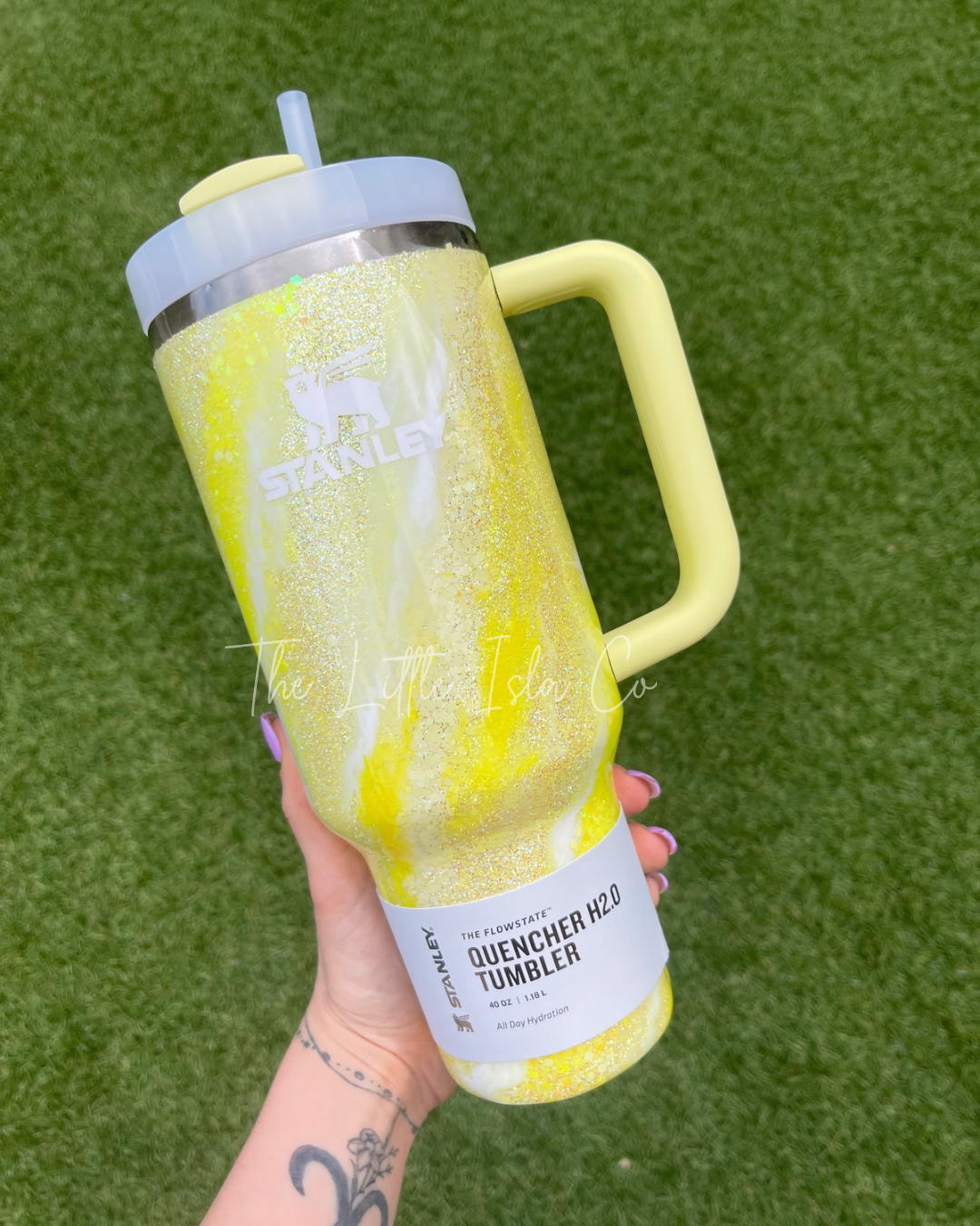 CUSTOM Glitter Tumbler with Milky Way effect (select your options)