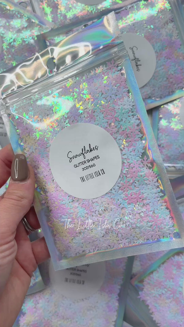 Icy Snowflakes Glitter Shapes - 1oz/28g Pack