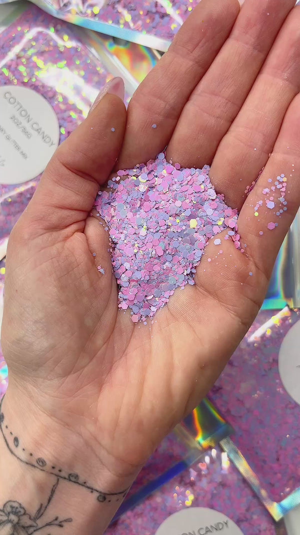 Cotton Candy - Chunky Glitter Mix - 2oz/56g