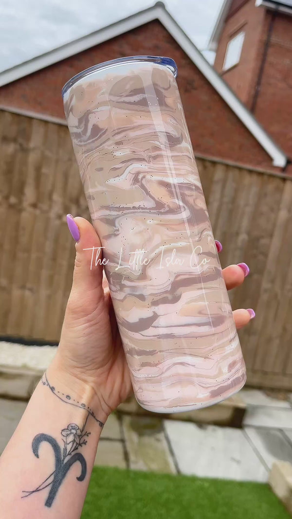 CUSTOM Resin Swirl Tumbler (select your options)