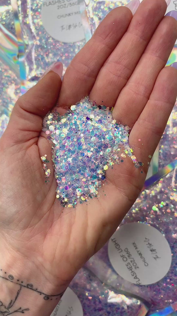 Flashes of Light - Opalite Chunky Glitter Mix - 2oz/56g Pack