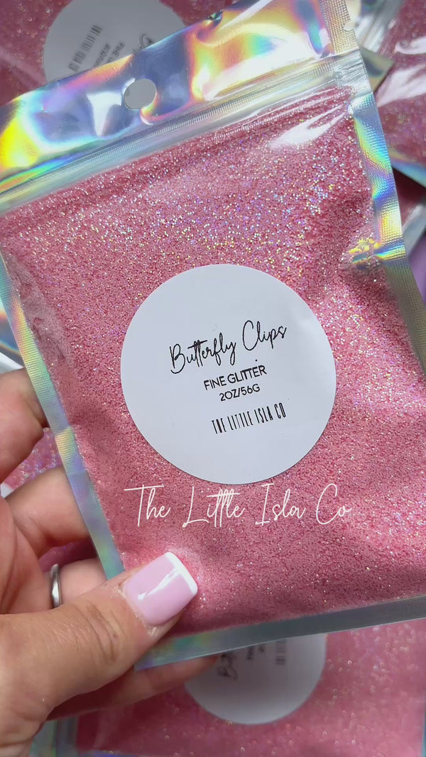 Butterfly Clips - Fine Glitter - 2oz/56g Pack