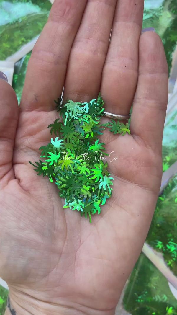 Palm Tree Glitter Shapes - 1oz/28g Pack