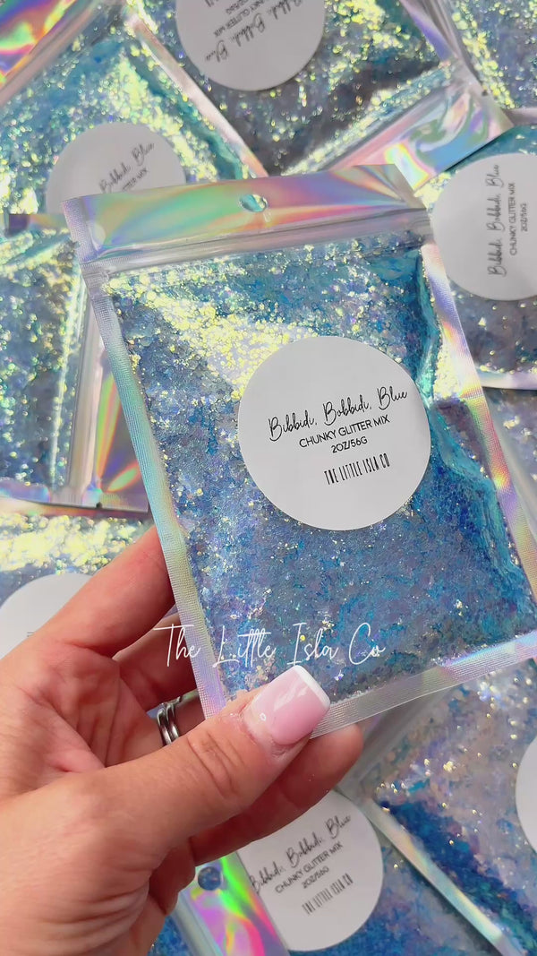 Bibbidi Bobbidi Blue - Chunky Glitter Mix - 2oz/56g Pack